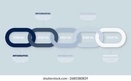 Connected Chain Infographic Template Design