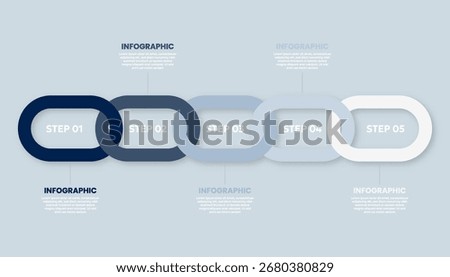 Connected Chain Infographic Template Design