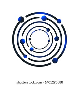 Connected circle vector illustration. Technology abstract dot connection cross icon.
Flat Modern Connection Dots Logo design.