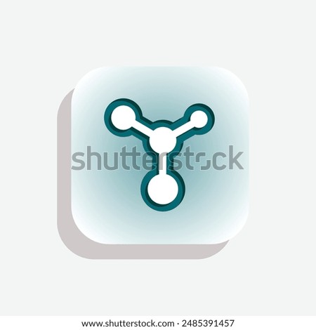connected circles. Network Connectivity Icon, molecules, atoms.  premium outline design style. Team Linkage Symbol. connection logo or icon template vector