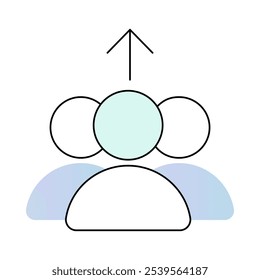 Connected Circles Representing Open Communication and Feedback. Interaction and Dialogue