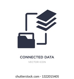 connected data icon on white background. Simple element illustration from Business and analytics concept. connected data sign icon symbol design.