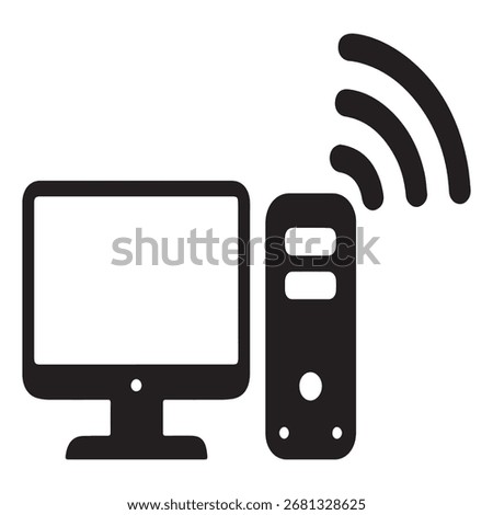 Connected Desktop with Wireless Signal