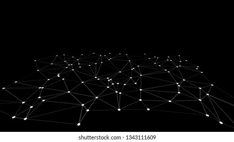 Connected dots abstract science technology creative graphic background