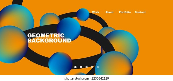 Connected dots geometric landing page background. Vector Illustration For Wallpaper, Banner, Background, Card, Book Illustration, landing page