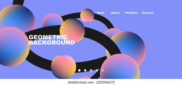 Connected dots geometric landing page background. Vector Illustration For Wallpaper, Banner, Background, Card, Book Illustration, landing page