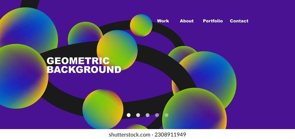 Connected dots geometric landing page background. Vector Illustration For Wallpaper, Banner, Background, Card, Book Illustration, landing page