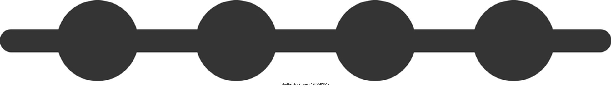 Connected dots line vector illustration. A flat illustration design of connected dots line icon on a white background.