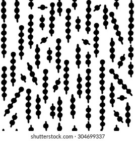 Connected dots seamless pattern, vector background.Eps, hand drawn.