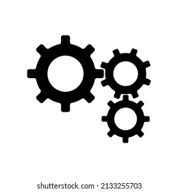 connected engine gear icon vector. simple isolated