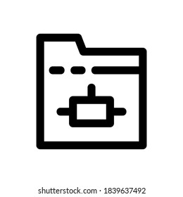 connected folder icon or logo isolated sign symbol vector illustration - high quality black style vector icons
