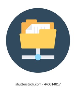 Connected Folder Vector Icon
