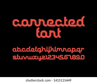 Connected Font Set Design In Vector Format