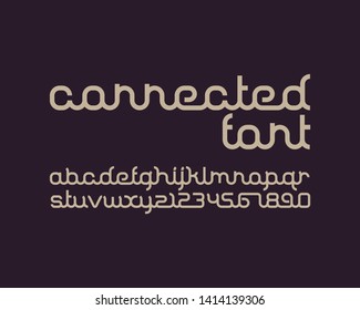 Connected Font Set In Vector Format