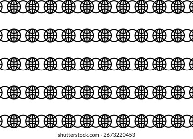 Connected Globe Line Pattern Background Image