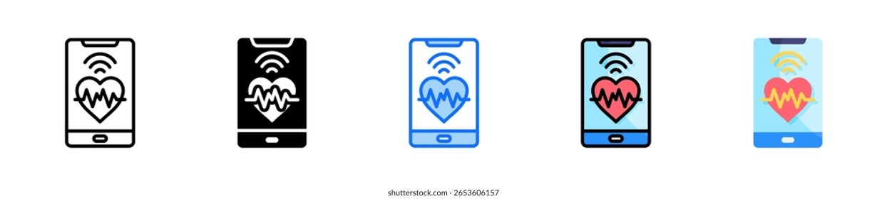 Connected Health Icon Set Multiple Style Collection