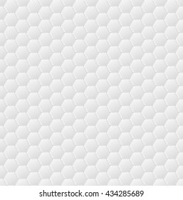 Connected hexagons of paper with deformed petals cut on the edges and shadows in the cutout.  Seamless vector texture. Seamless pattern. Vector geometric background.