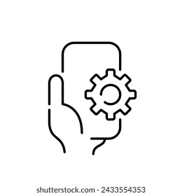 Connected home concept. Automated smart home configuration app. Pixel perfect vector icon