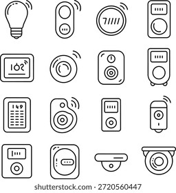 Iconos de dispositivo inteligente doméstico conectado