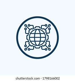 connected icon isolated on white background from web apps seo collection. connected icon trendy and modern connected symbol for logo, web, app