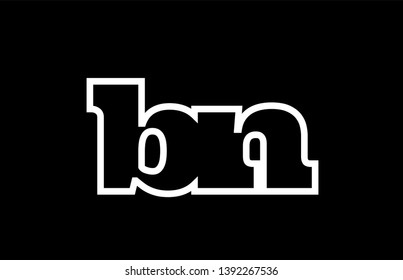 Connected or joined bn b n black alphabet letter combination suitable as a logo icon design for a company or business