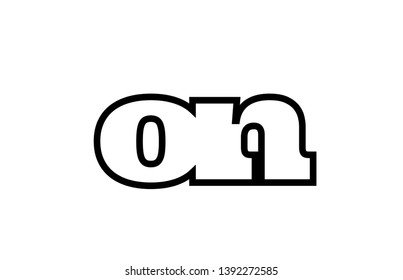 Connected or joined on o n black alphabet letter combination suitable as a logo icon design for a company or business