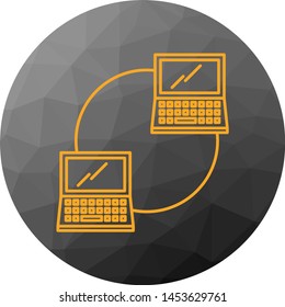Connected Laptop icon for your project
