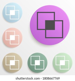 Farbsatz für verbundene Ebenen. Einfache Glyphe, flache Vektorgrafik von Web-Icons für i und ux, Website oder mobile Anwendung