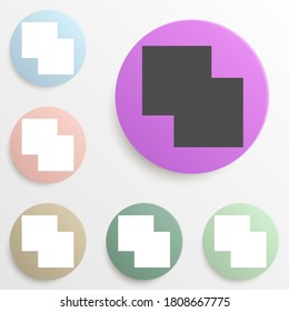connected layers badge color set. Simple glyph, flat vector of web icons for ui and ux, website or mobile application