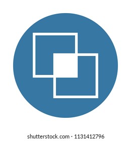 connected layers icon in Badge style  on white background