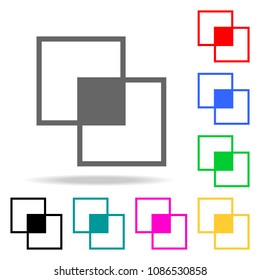 connected layers icons. Elements of human web colored icons. Premium quality graphic design icon. Simple icon for websites, web design, mobile app, info graphics on white background
