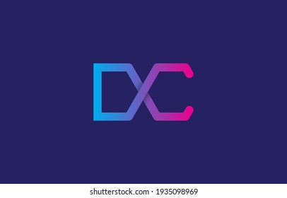 connected letter DC logo design
