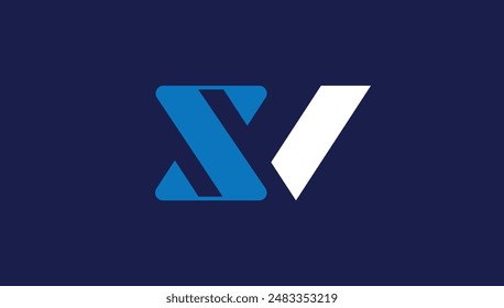 letra conectada sv, diseño del logotipo de 8v