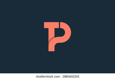 connected letters TP, PT logo design