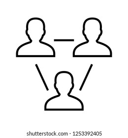 Connected Line black icon