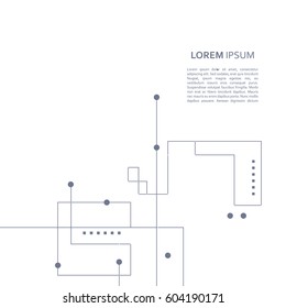 Connected lines and dots. Vector Illustration.