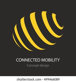 Connected mobility business icon concept design