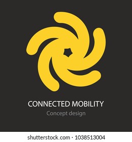 Connected mobility icon concept design