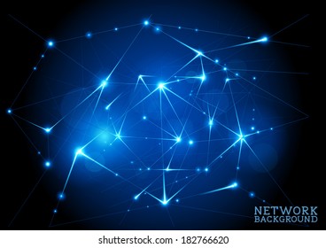 Connected Network Background, abstract background vector illustration.