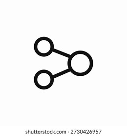 connected nodes share icon sign vector