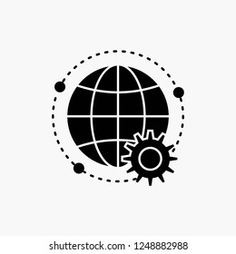 connected, online, world, globe, multiplayer Glyph Icon. Vector isolated illustration