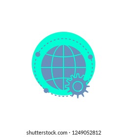 connected, online, world, globe, multiplayer Glyph Icon.