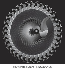 the connected ornaments and circles become one