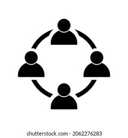 verbundene Menschen Symbol flach Stil. Netzwerksymbol-Vektorgrafik