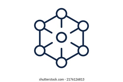 Connected people, Internet security icon vector, people connection