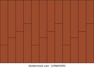 Connected plain wood tiles of wall room construction