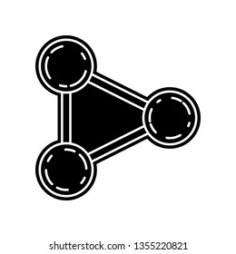 connected points icon. Element of Media tool for mobile concept and web apps icon. Glyph, flat icon for website design and development, app development