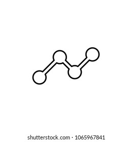 connected points icon. Element of simple icon for websites, web design, mobile app, info graphics. Thin line icon for website design and development, app development on white background