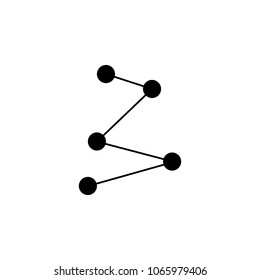 connected points icon. Element of simple icon for websites, web design, mobile app, info graphics. Signs and symbols collection icon for design and development on white background