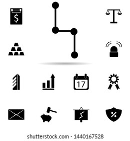 connected points icon. Universal set of banking for website design and development, app development